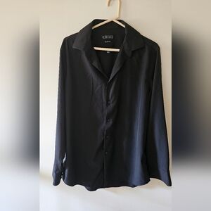 Men's Bergamo NY Black  Dress Shirt (L)
